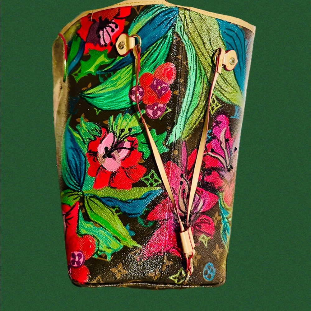 LV Up Cycled Metallic Hand Re-Finished Painted & Adorned W Crystals Gloss Finish - Picture 10 of 14